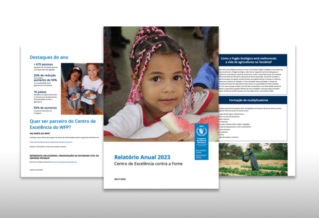 The image shows two pages and the cover of the 2023 Annual Report in a montage.