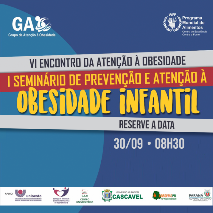 Anote na agenda: I Seminário de Prevenção e Atenção à Obesidade Infantil